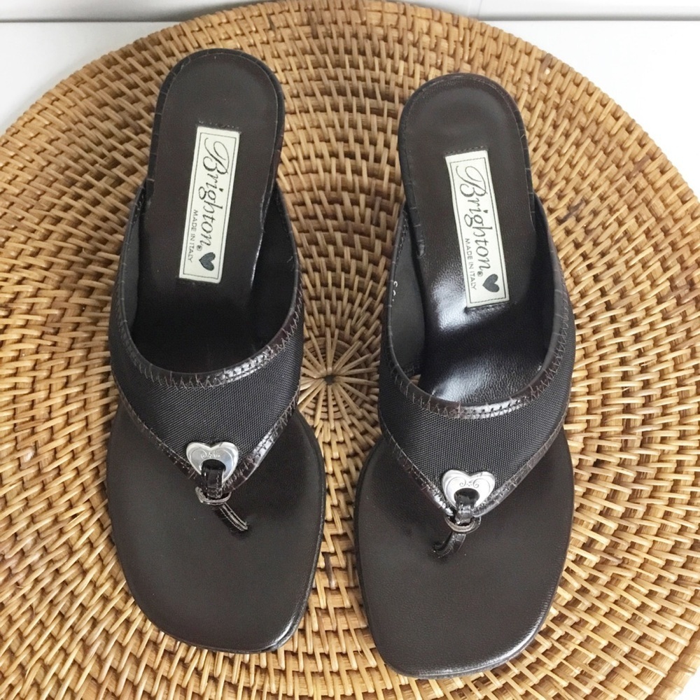 Brighton Tanya Chocolate Brown Heel Sandals Size 7 M New - Picture 5 of 6